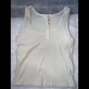 Skims cotton rib tank 2x stretch nwt